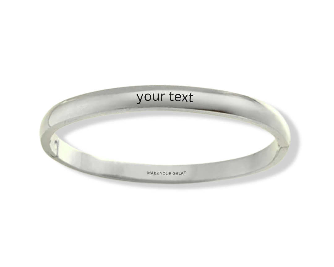 CUSTOM bangle: polished steel