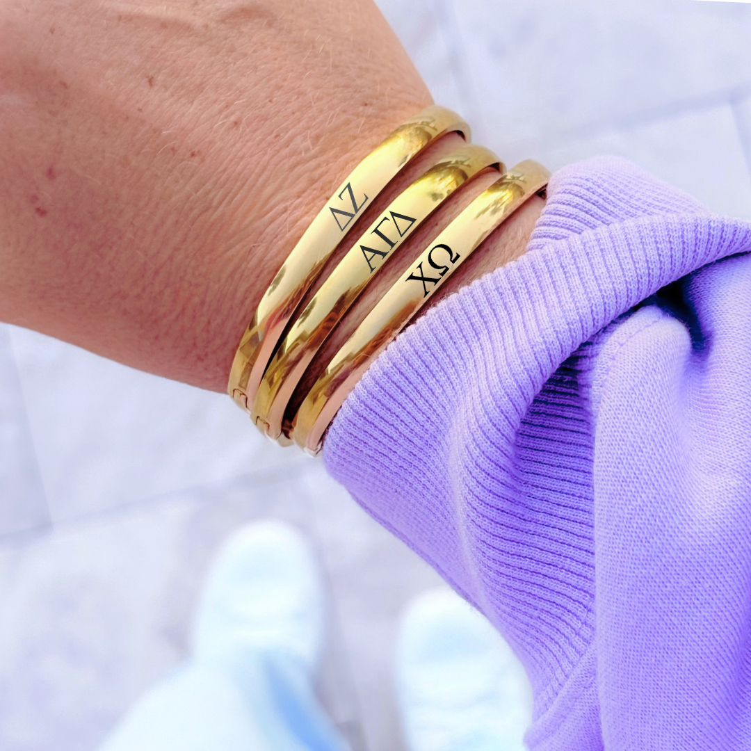 SISTERHOOD bangle: 18K Gold Plated