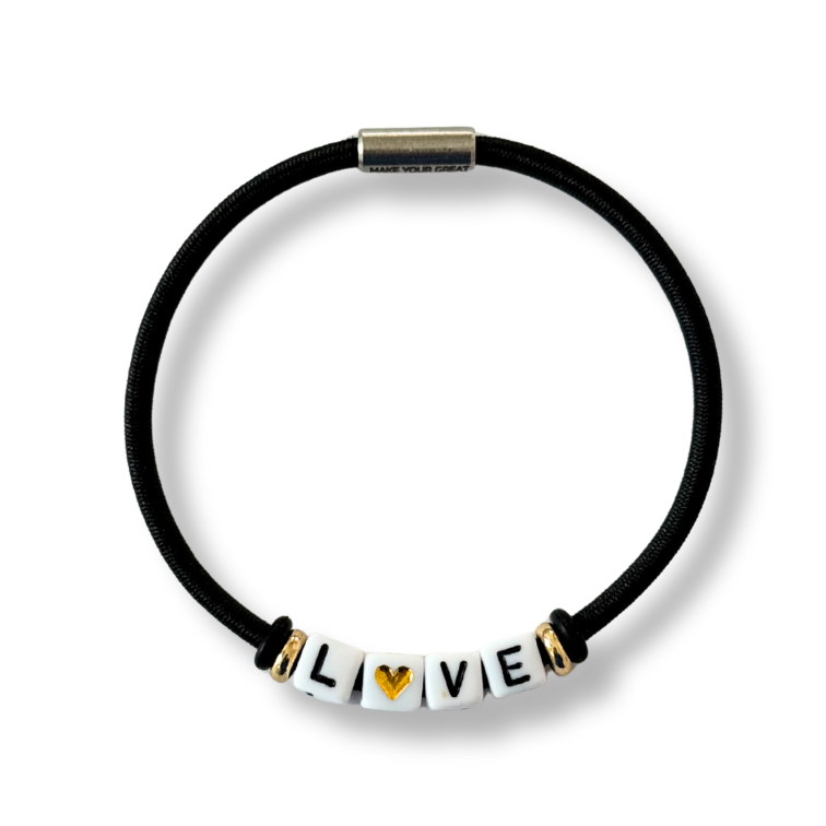 LOVE: blk + gld