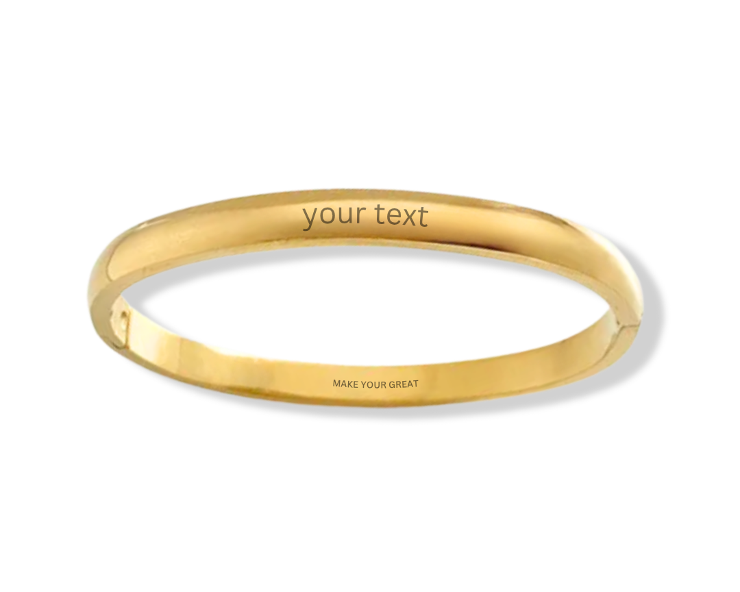 CUSTOM bangle: 18k gold plated