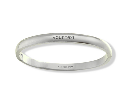 CUSTOM bangle: polished steel
