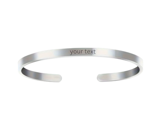 CUSTOM cuff: polished steel