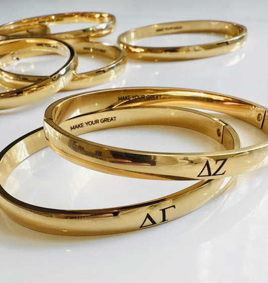 SISTERHOOD bangle: 18K Gold Plated