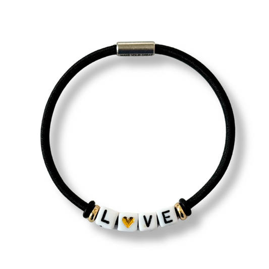 LOVE: blk + gld
