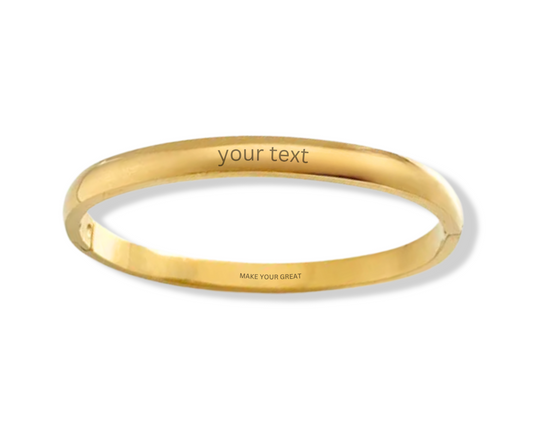 CUSTOM bangle: 18k gold plated
